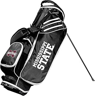 NCAA Birdie Stand Golf Bag, Lightweight, 14-Way Club Divider, Spring Action Stand, Insulated Cooler Pocket, Hook-and-Loop Fastener Glove and Umbrella Holder & Padded Handles