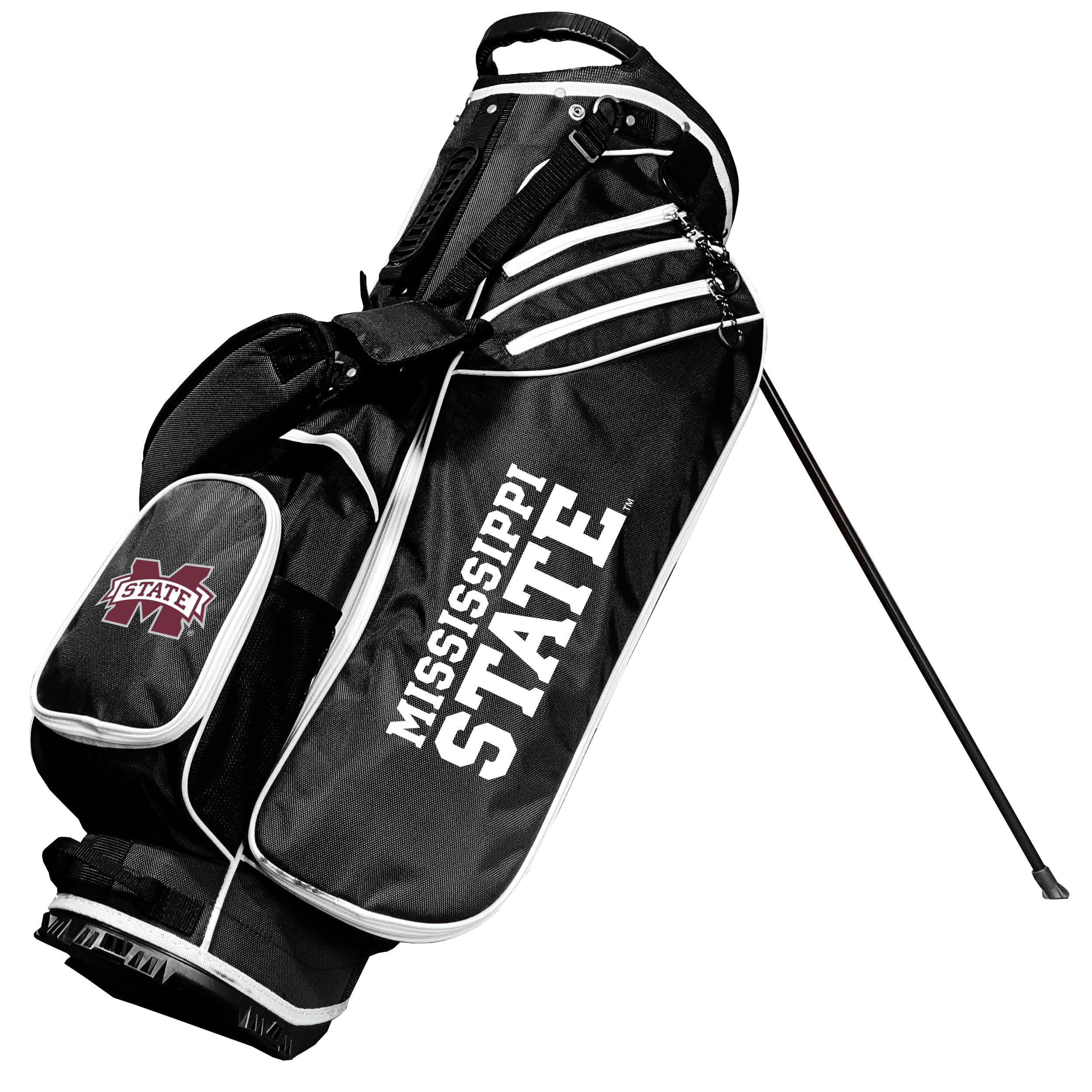 Team Golf NCAA Birdie Stand Golf Bag, Lightweight, 14-Way Club Divider, Spring Action Stand, Insulated Cooler Pocket, Hook-and-Loop Fastener Glove and