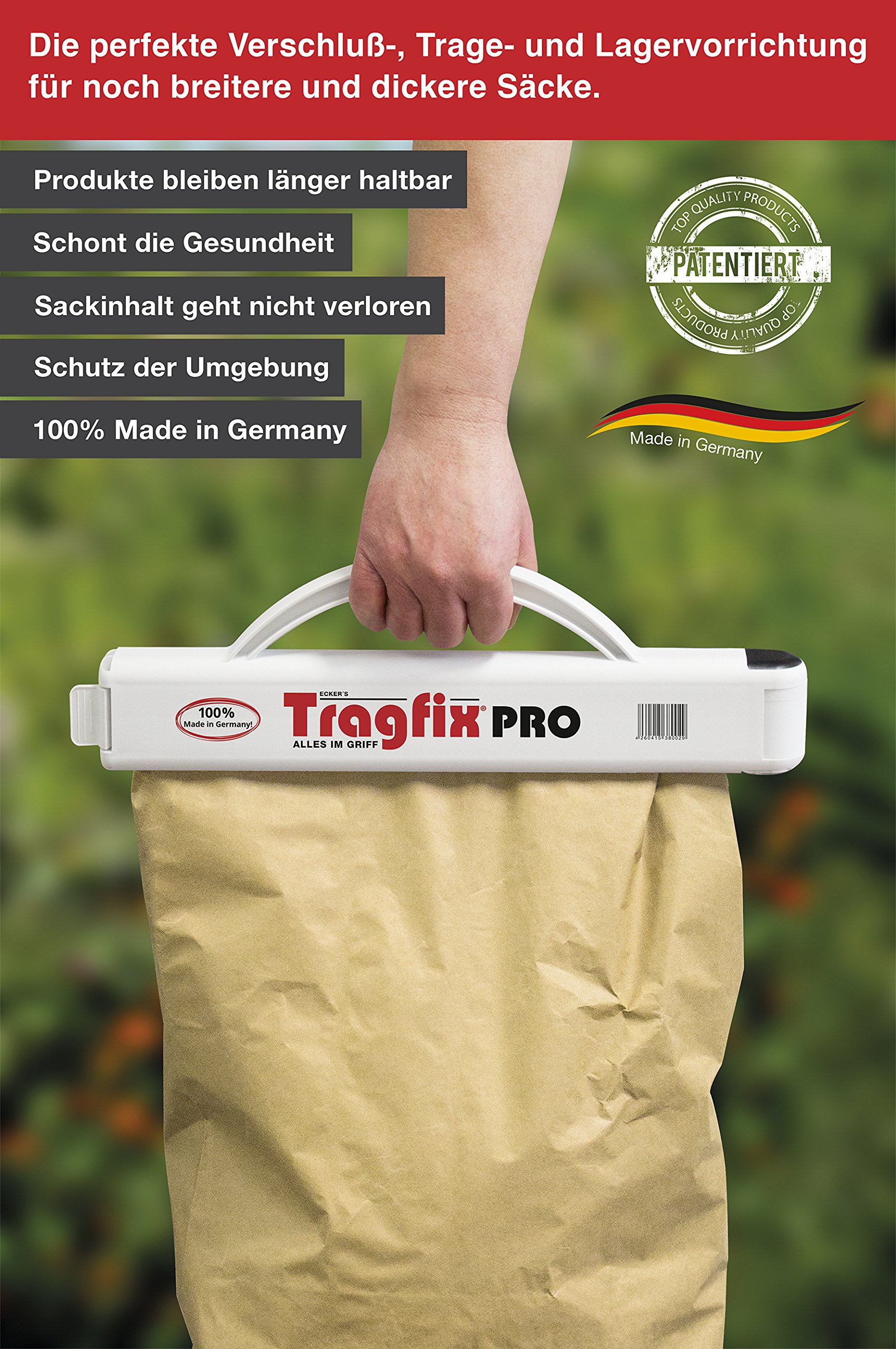Traghilfe mit mehrstufigem Verschluss, 42 x 12 x 4 cm, Weiß, SPE-1893-0