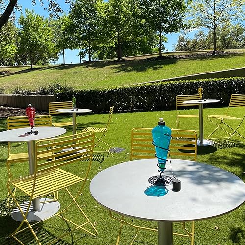 Miniatura 6 de Westcharm Recipiente de vidrio de repuesto para antorcha de jardín de 8 pulgadas con mecha de fibra de vidrio y apagador de metal solamente, color