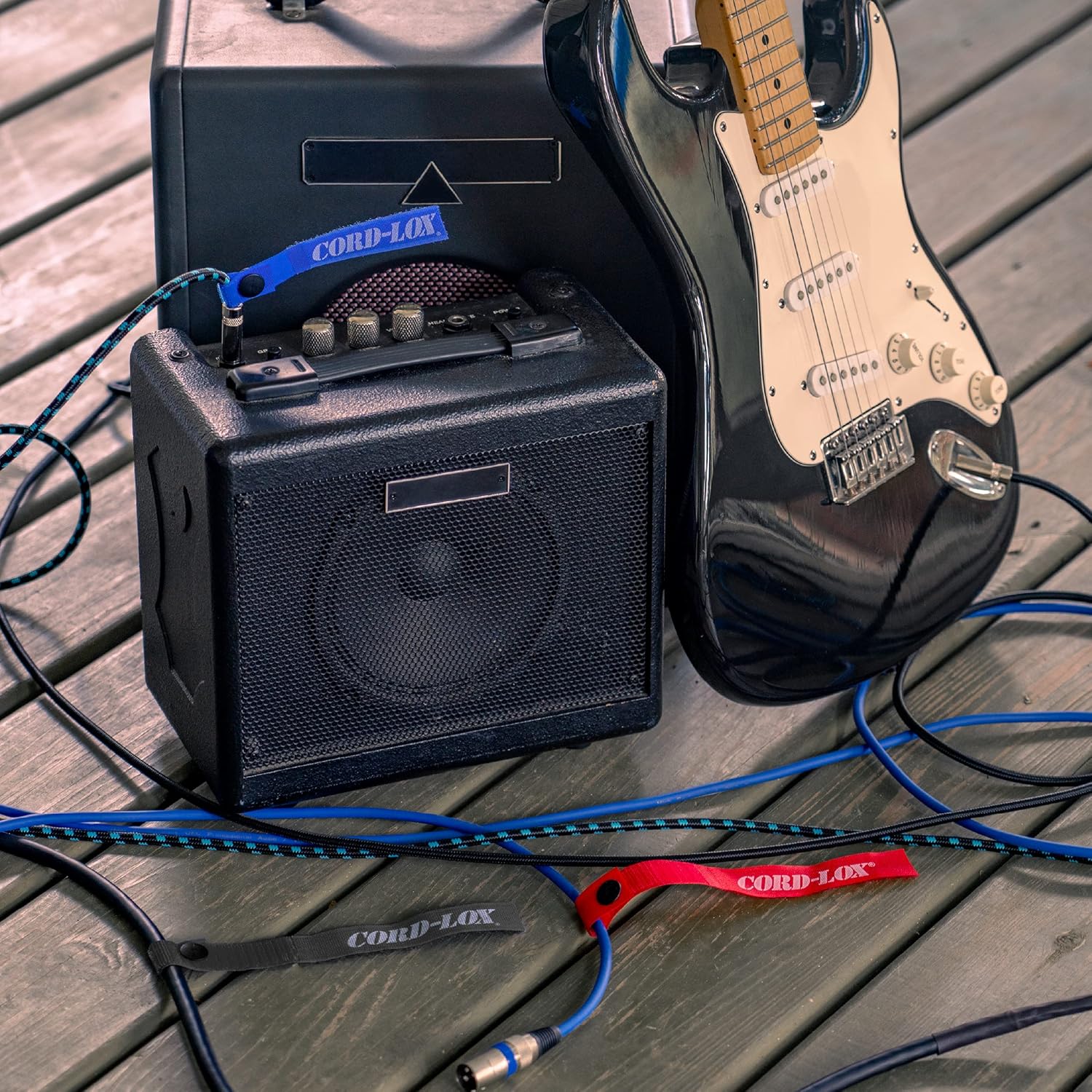 Rivet Series Cable Ties - Reusable Hook and Loop Straps, Cable and Cord Management for Musicians, Pro Audio/Video Technicians, Fabricated in USA (Red, 15 x 1.5 Inch, 10 Pack)