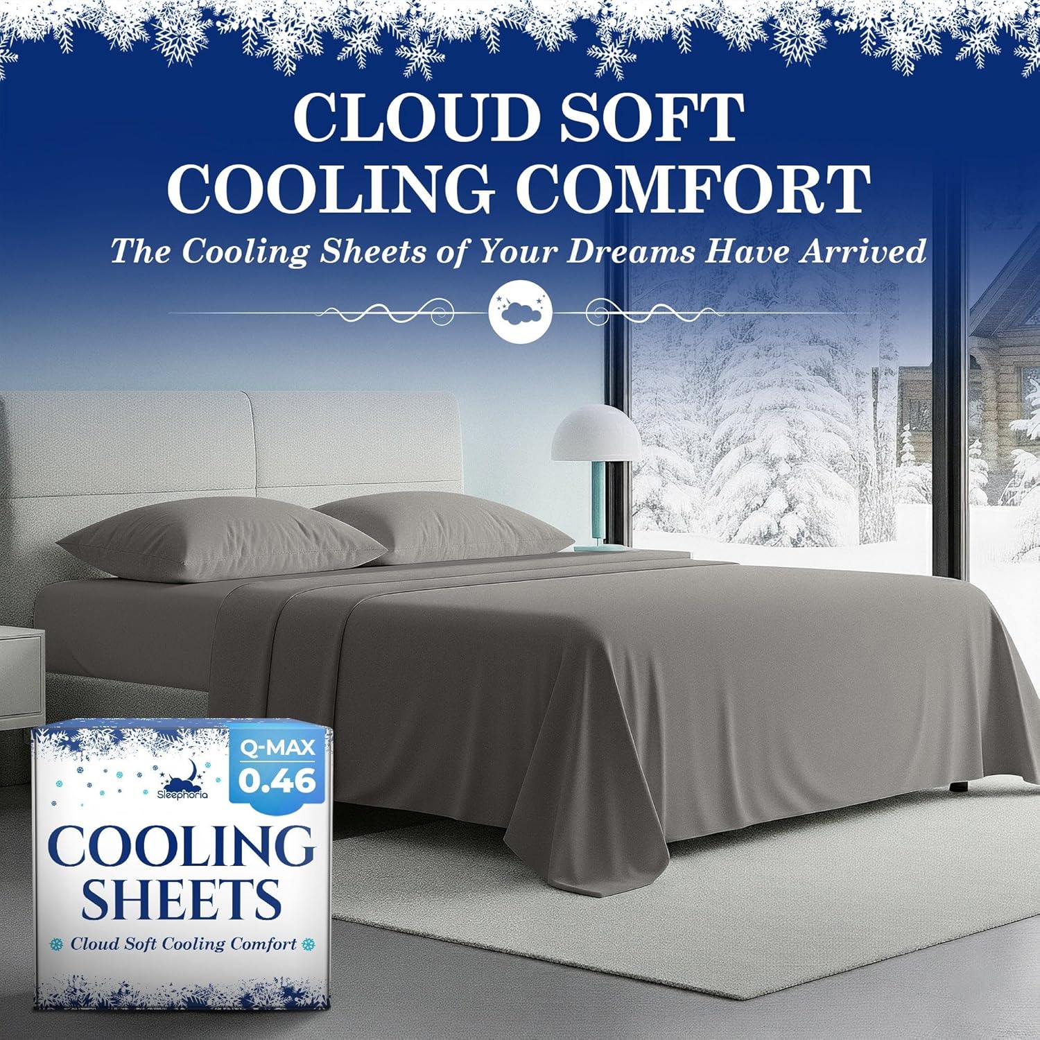 Cooling Sheets - BreezeWeave 4 PC Full Size Cooling Bed Sheets for Hot Sleepers & Deep, Cool Rest - Cloud Soft, Silky Smooth, 16 in Deep Pocket, Ultra Durable (Cool Grey) - Image 2