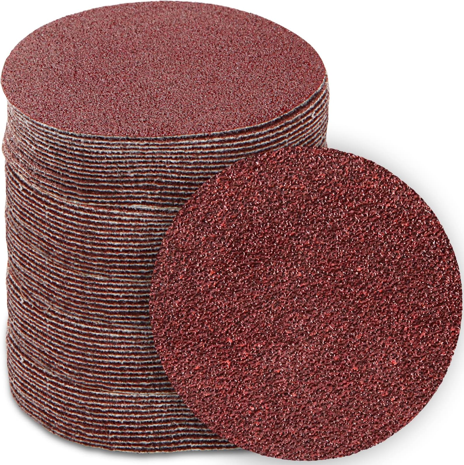 130 PCS 3 Inch Sanding Discs, 3 Inch Hook and Loop Sanding Disc 60 Grit Sandpaper Assortment for Drill Sander Grinder Rotary Tools, Woodworking, Wood Furniture