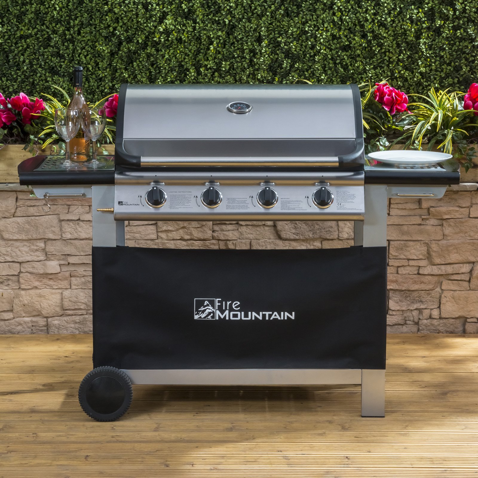 Fire Mountain Everest 4 Burner Gas Barbecue Premium Stainless Steel