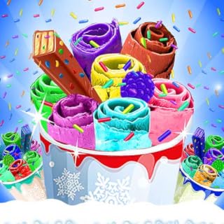 Fabricante de rolos de sorvete - Picolé de gelo e jogos de culinária de casquinha de sorvete