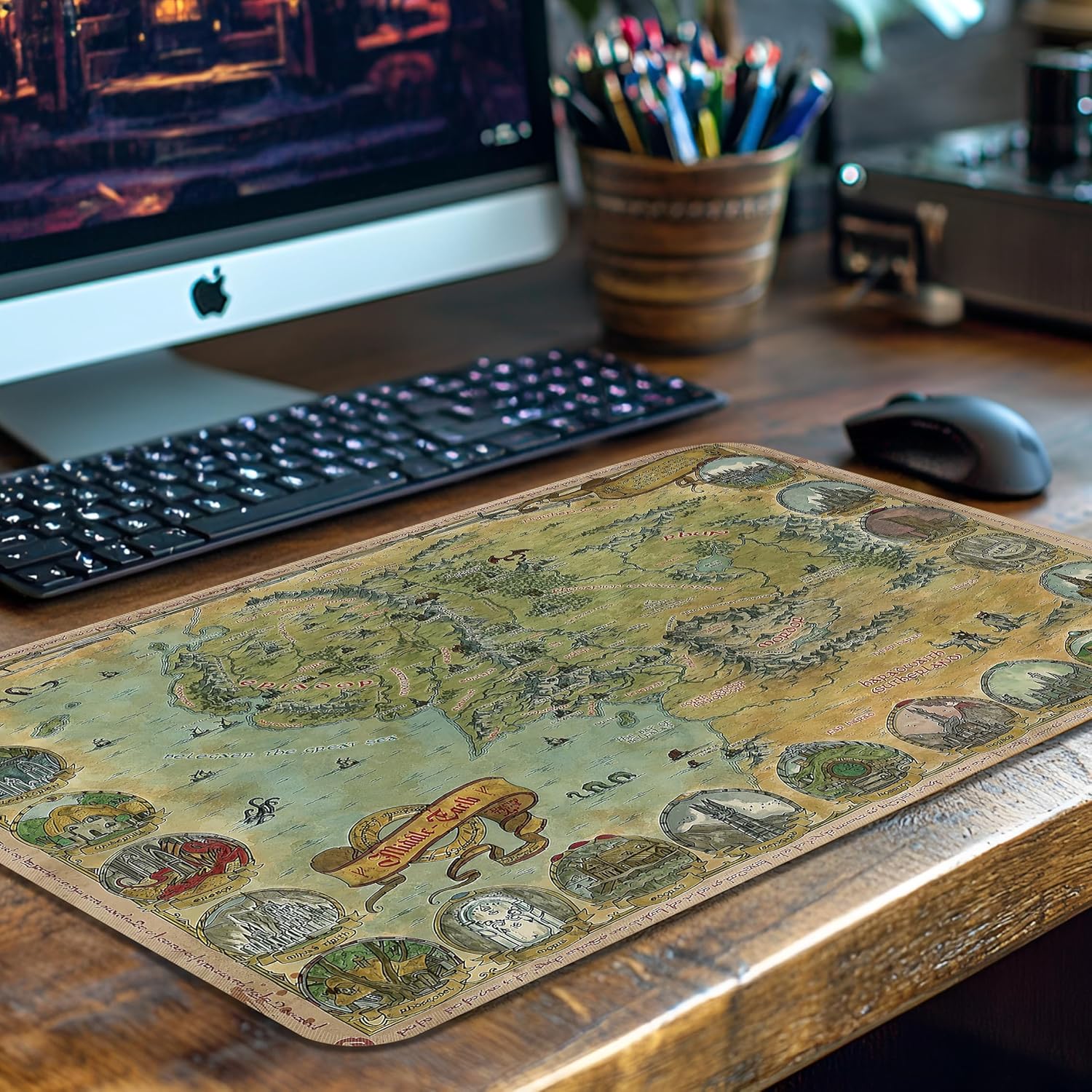 MTG Playmat Non-Slip Rubber Backing Printing Commander Board Game Desk Mat Duel Mat TCG PTCG Playmat 24x14 inches and Free Storage Bags