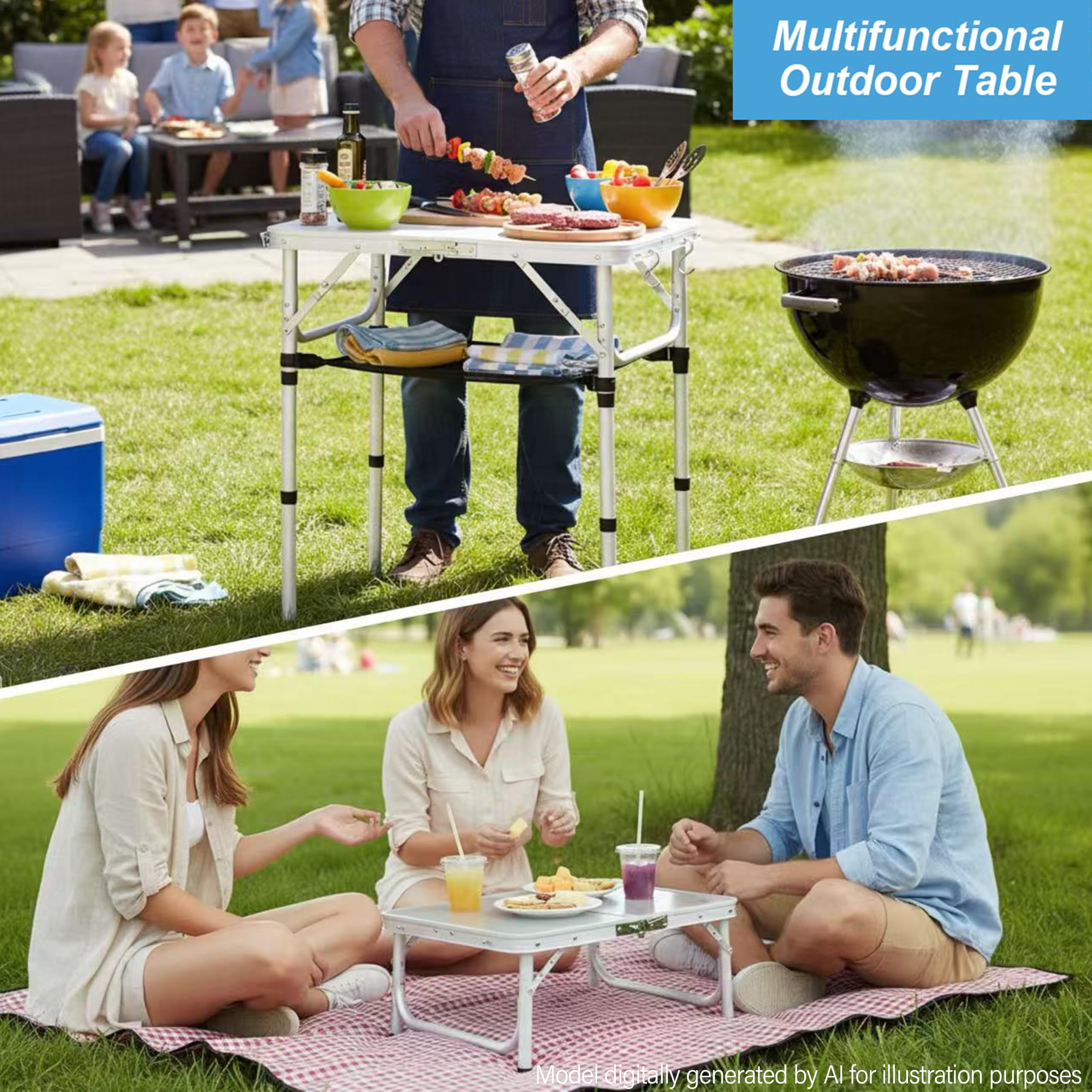 Small Folding Table Portable, 24