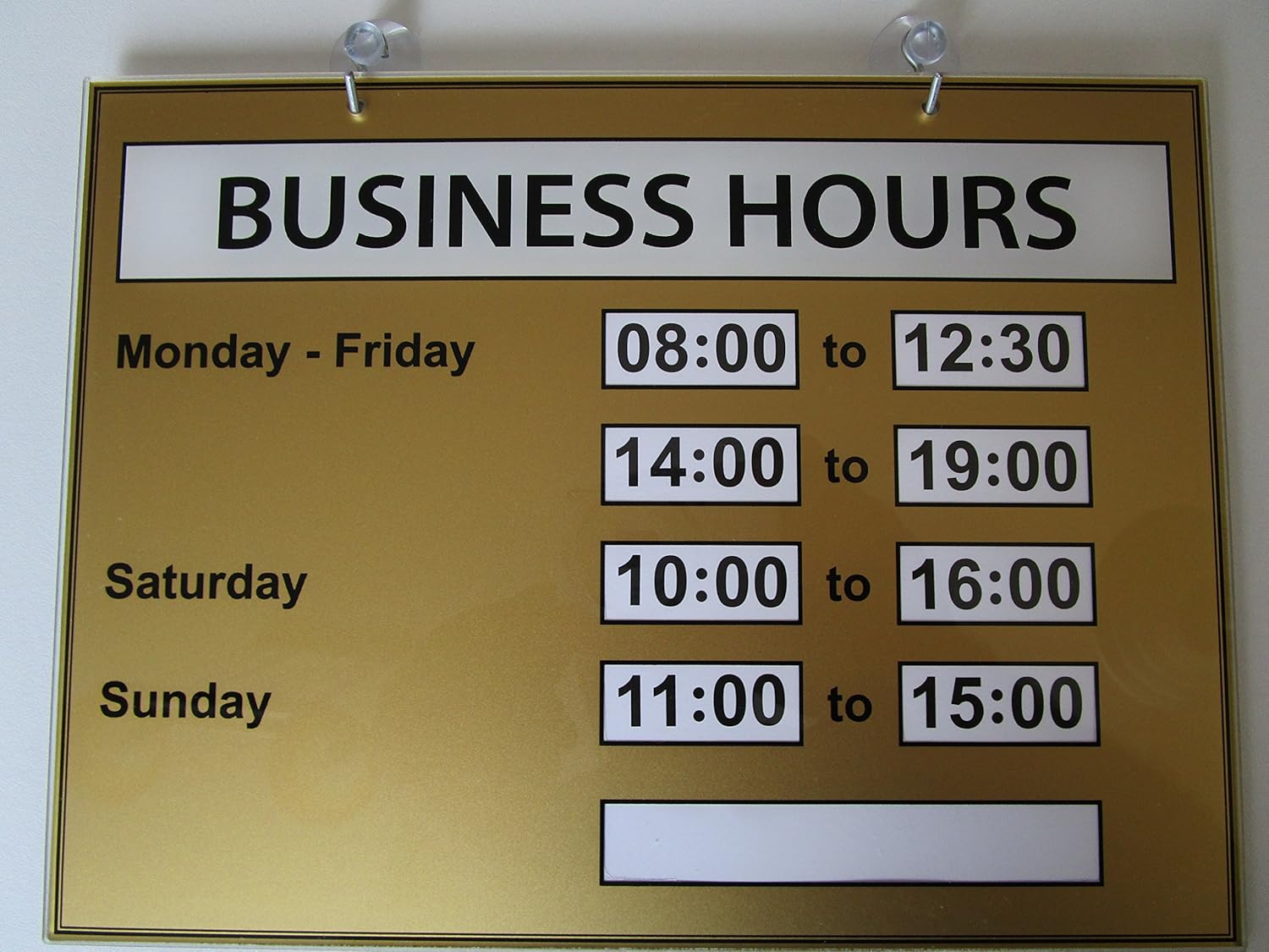 Opening hours sign, Opening times, Business Hours Sign Plexiglas XT
