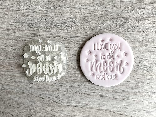 Miniatura 3 de I Love You To The Moon And Back Fondant - Sello de glaseado para galletas