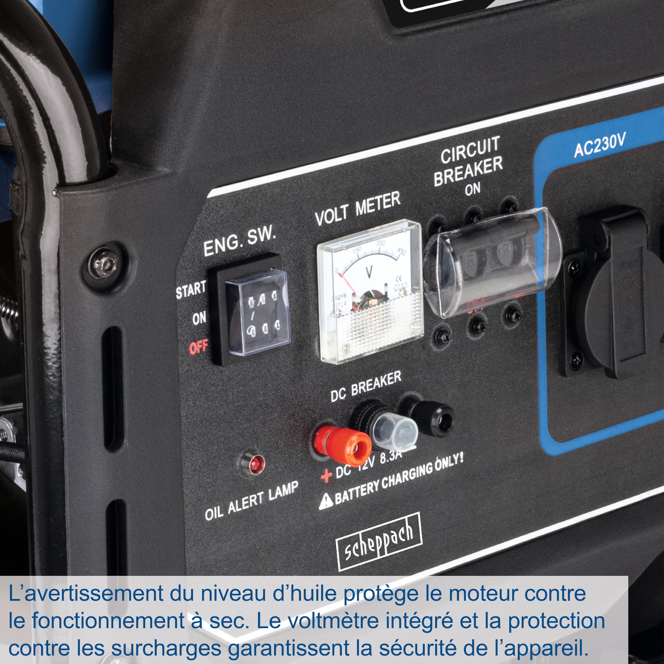 Scheppach Générateur de courant à essence SG7100x avec démarrage électrique