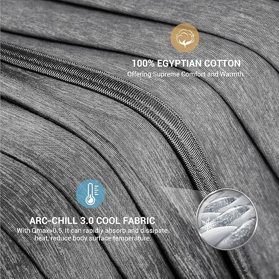Elegear Cooling Blanket for Night Sweats, Q-Max 0.5 Arc-Chill 3.0 Cool Fiber Summer Throw for Bed Sofa Chair Travel Adult Kids Hot Sleeper, Comfort, Lightweight, Single Bed, 130x170cm, Black