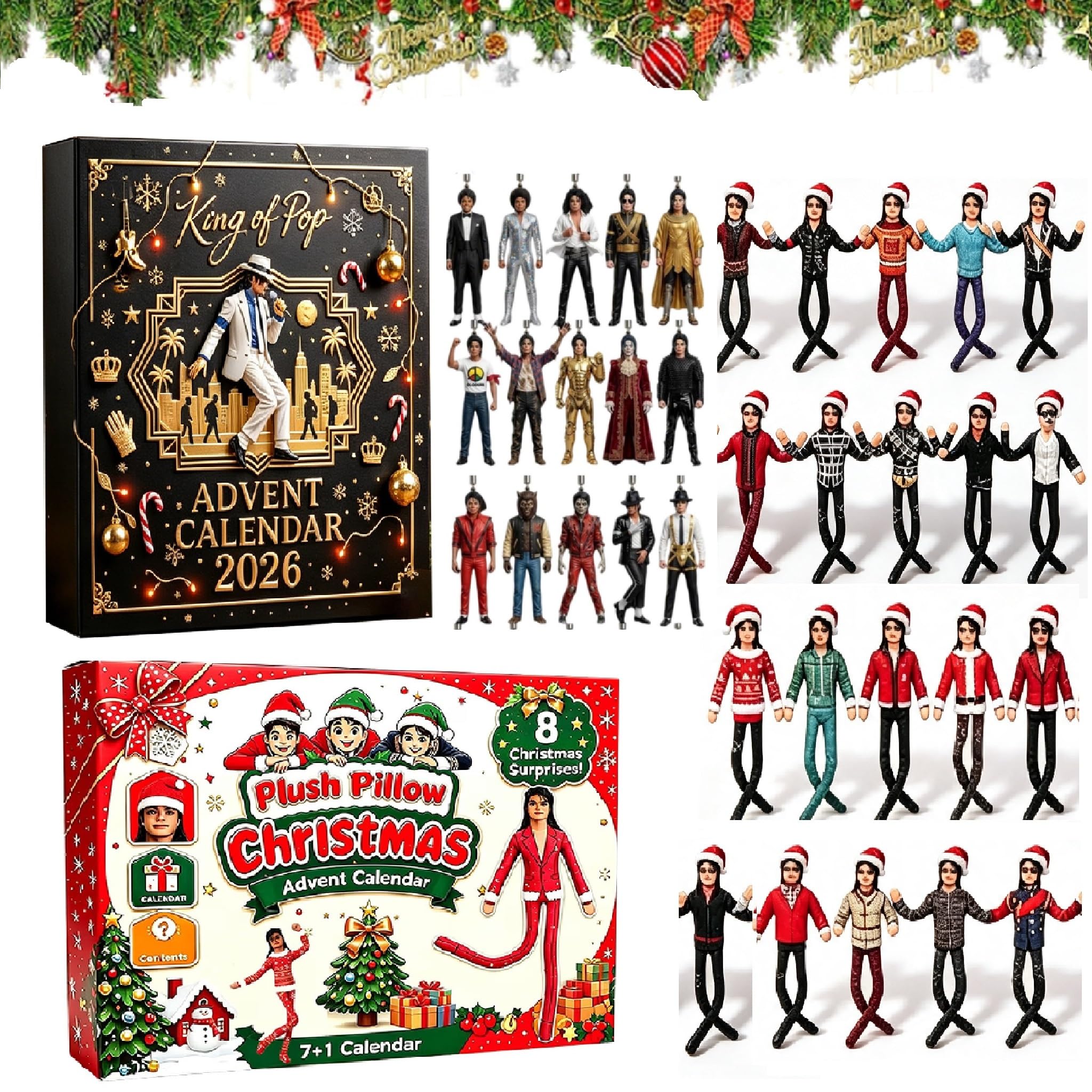 HMifjUM Michaell Plush Pillow Christmas Advent Calendar 2026 — image 1