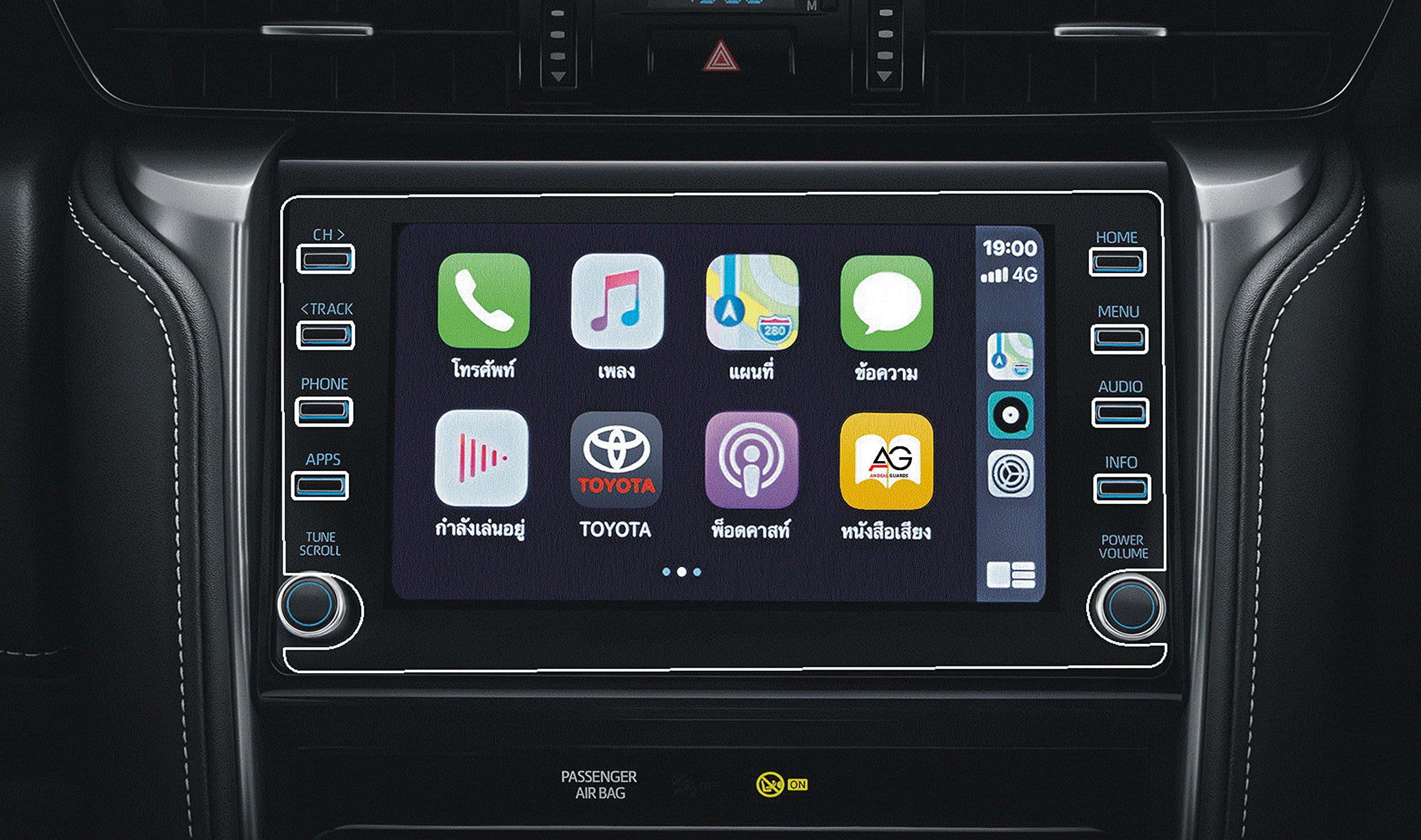 ANDEAL GUARDS 9H Toyota New Fortuner facelift 2021| New Innova Crysta Car Accessory Interior Infotainment System Guard and Protector - Transparent (Clear)