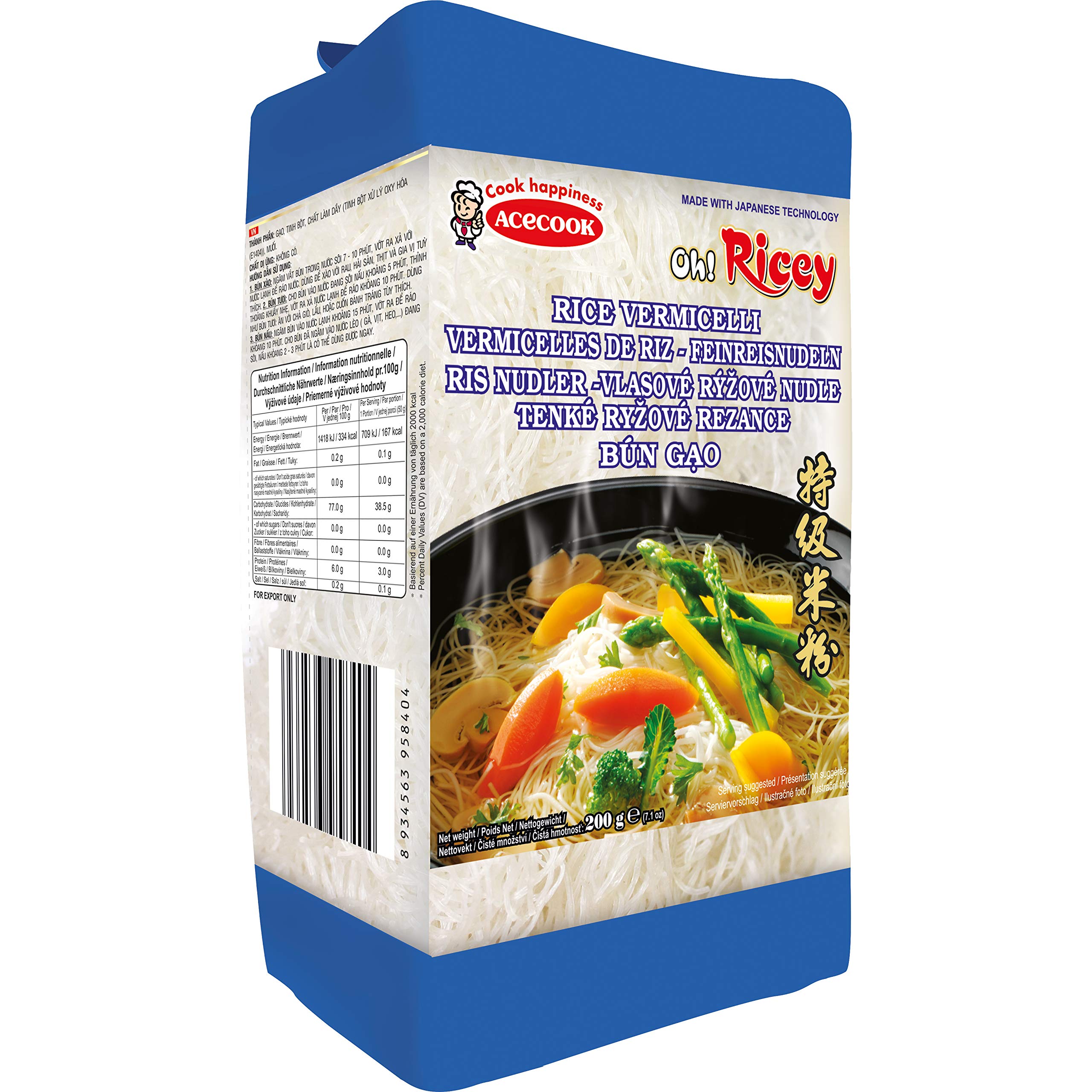 ACECOOK Oh Ricey Rice Vermicelli 1 x 200 g