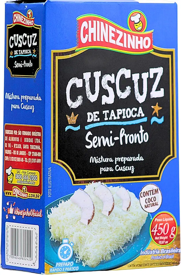 Chinezinho Cuscuz De Tapioca Semi-Pronto 450 Gramas