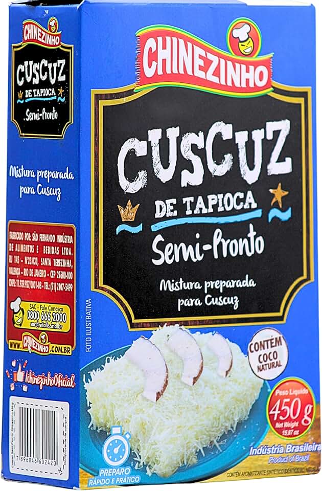Chinezinho Cuscuz De Tapioca Semi-Pronto 450 Gramas