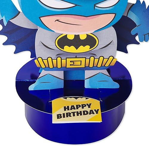 Miniatura 3 de American Greetings Tarjeta de cumpleaños de Batman desplegable que se puede exhibir (Hope It's Epic)