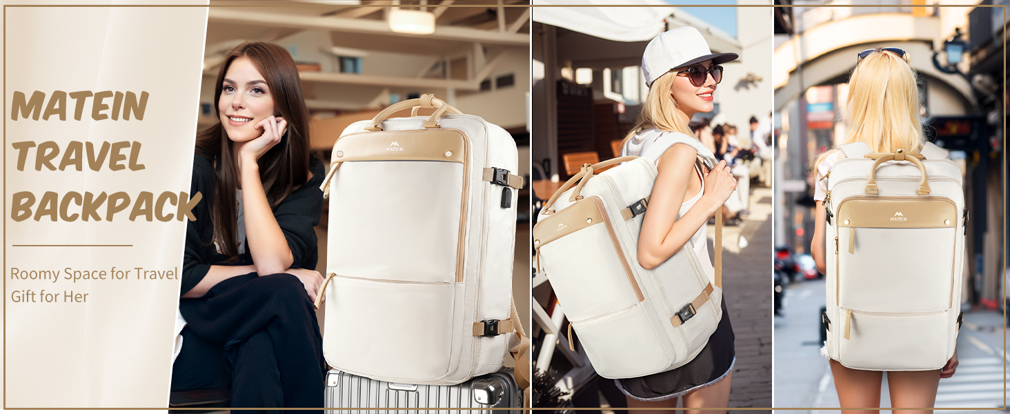 Amazon.com: MATEIN Carry on Backpack for Women, 52L TSA Travel