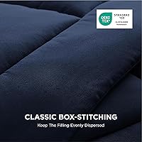 Vista 6 de Bedsure - Edredón de color liso Azul marino