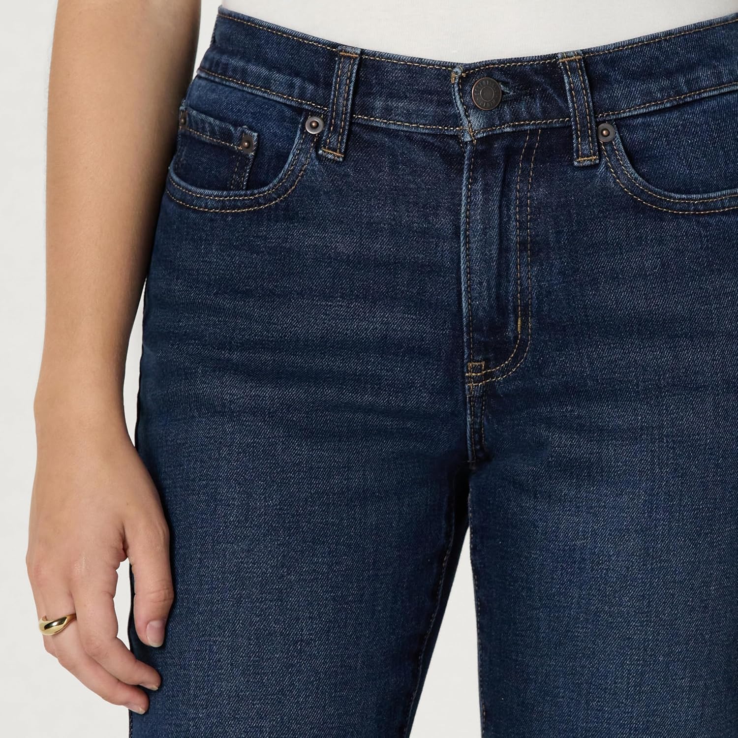 Amazon Essentials Womens Low Stretch Mid-Rise Classic-Roll Boyfriend Crop Jeans - Image 5