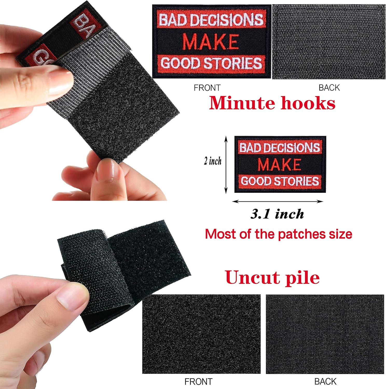 Tactical Morale Embroidered Patch,24pcs Military Funny Slogan Hook and Loop Patches for Cap,Bag,Backpack,Hat,Helmet,Gear,Uniform,Motorcycle Biker Vest