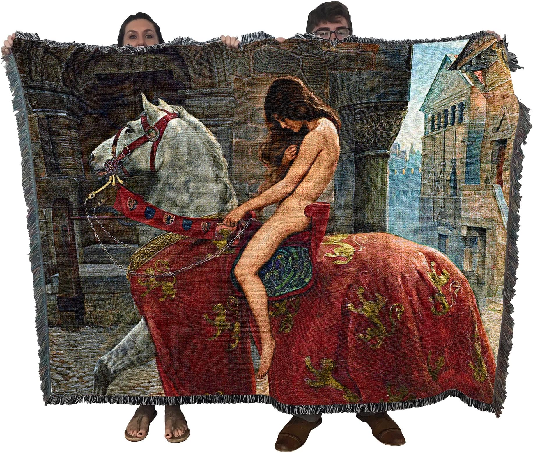 Pure Country Weavers Lady Godiva Blanket by John Collier - Fine Art Gift Tapestry Throw Woven from Cotton - Made in the USA (72x54)