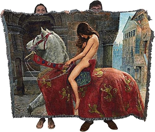 Pure Country Weavers Manta Lady Godiva de John Collier – Tapiz de regalo de arte fino tejido de algodón – Hecho en los Estados Unidos (72 x 54