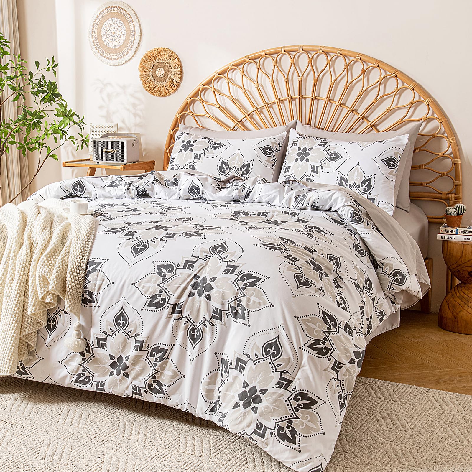 Couette toutes saisons et parure de lit douce pour chambre d'amis et ado confortable