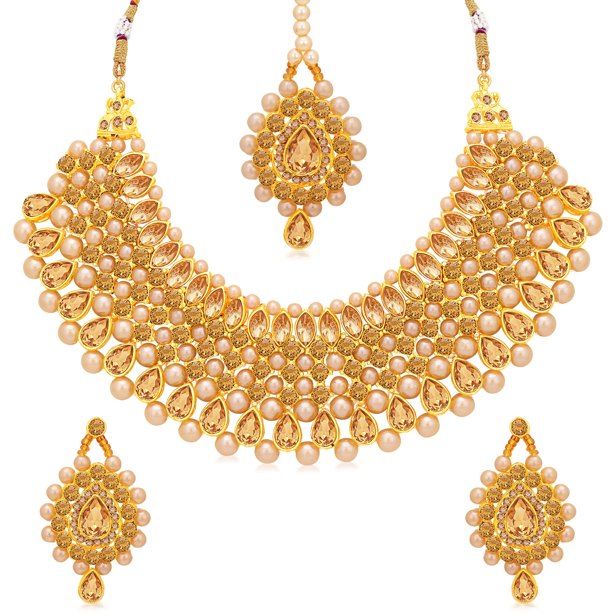 Sukkhi Beautiful Gold Plated Choker Necklace Set for Women (B0BN6RBPRF) Amazon Price History, Amazon Price Tracker