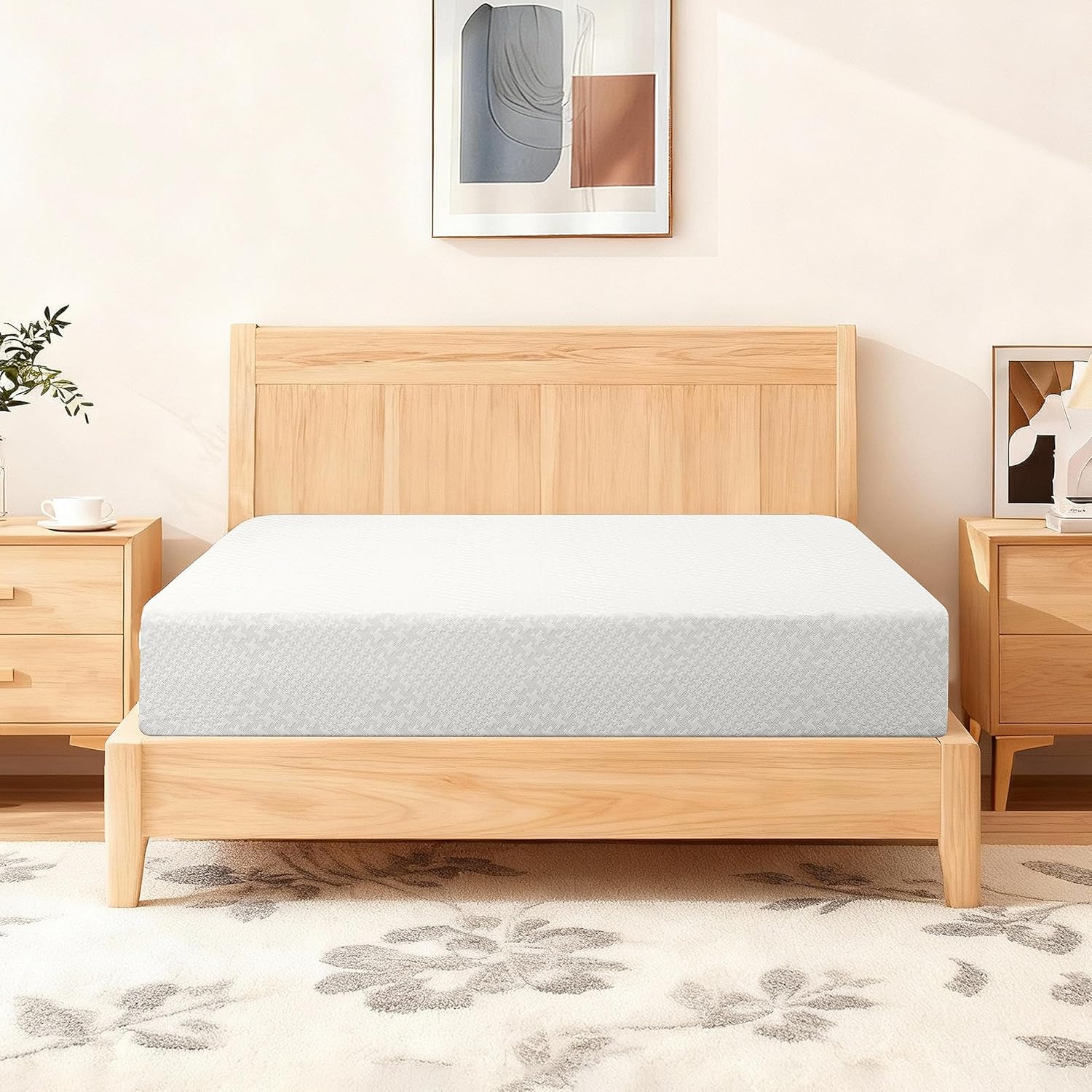 10" Memory Foam Mattress, Queen Size, CertiPUR-US & Oeko-TEX Certified - Memory Foam Mattress for Cool Sleep & Back Pain Relief, Medium Firm, Supports All Sleeping Positions, Zero Noise