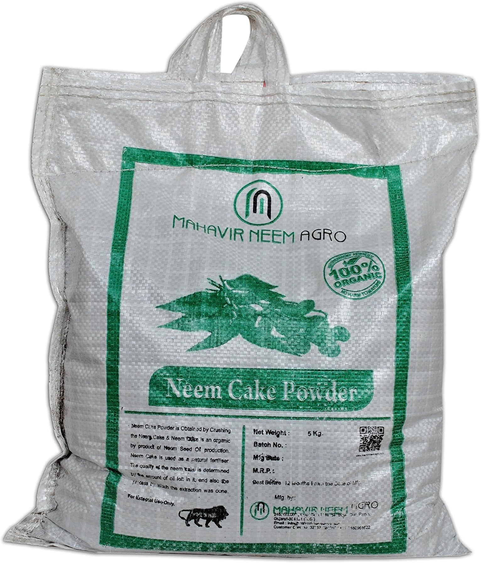 Mahavir Neem Agro Neem Cake/Neem Powder for Plants/Neem Fertlizer - 5Kg