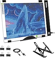 Vista 1 de Mlife Kit de almohadilla de luz LED B4 – Caja de luz de pintura artística de diamante mejorada, tablero de luz de seguimiento regulable, boceto