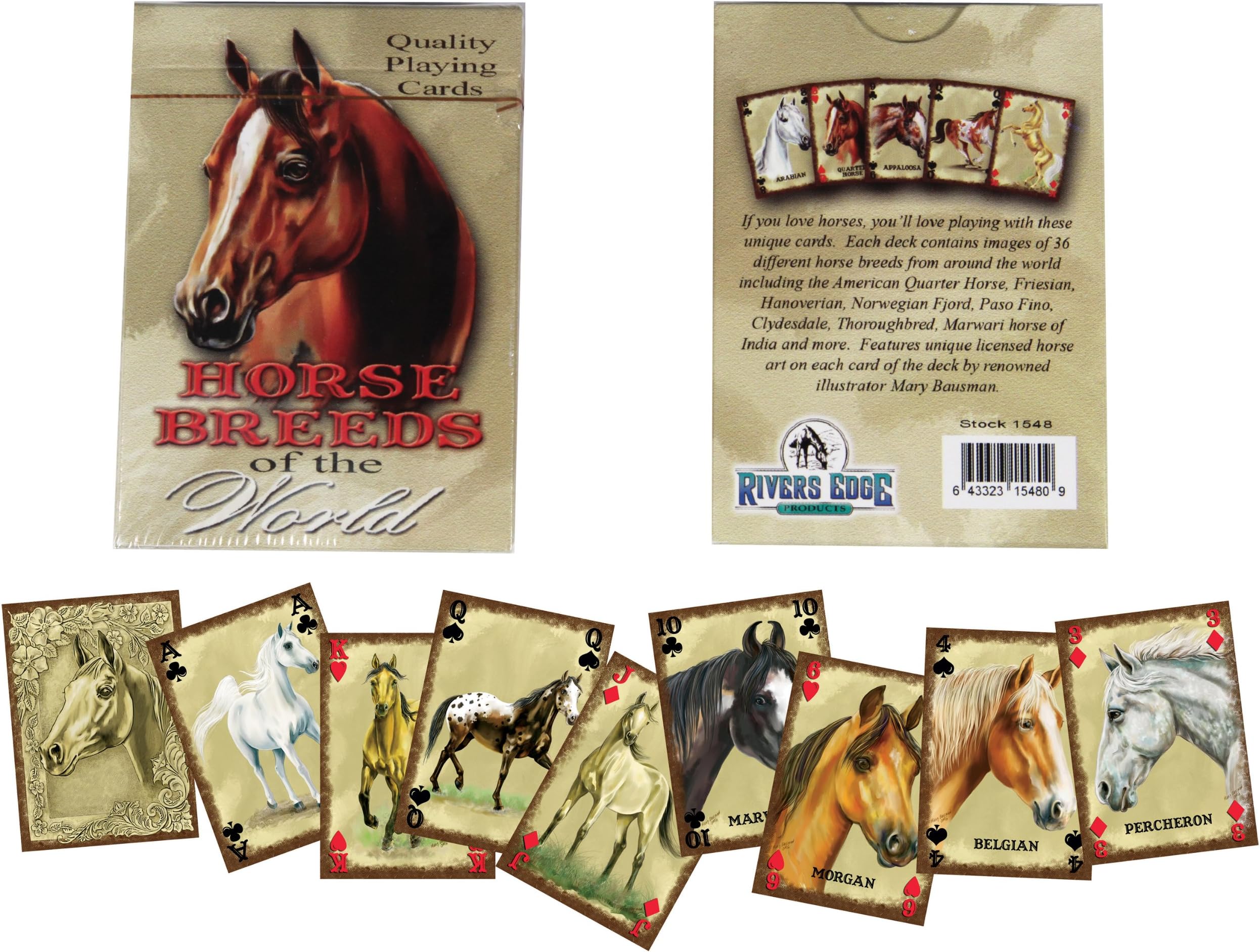 Horse Breeds of The World Playing Cards