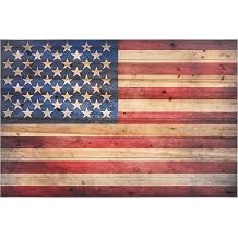 Empire Art Direct American Flag Digital Print on Solid Wood Wall Art, 30" x 45" x 1.5", Ready to Hang