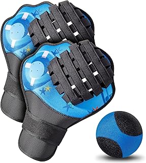 Strdfeve Water Ball and Gloves Set,Water Bouncing Balls Catch Mitt,Pool Baseball Catching Mitt for Beach Games,Play Catch Skip Ball and Glove