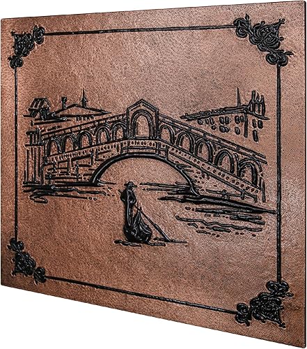 Miniatura 3 de Kitchen Backsplash, Italian Gondola Landscape Copper Backsplash, Custom Copper Backsplash Panel, Handmade Copper Backsplash Tile, Indoor Outdoor
