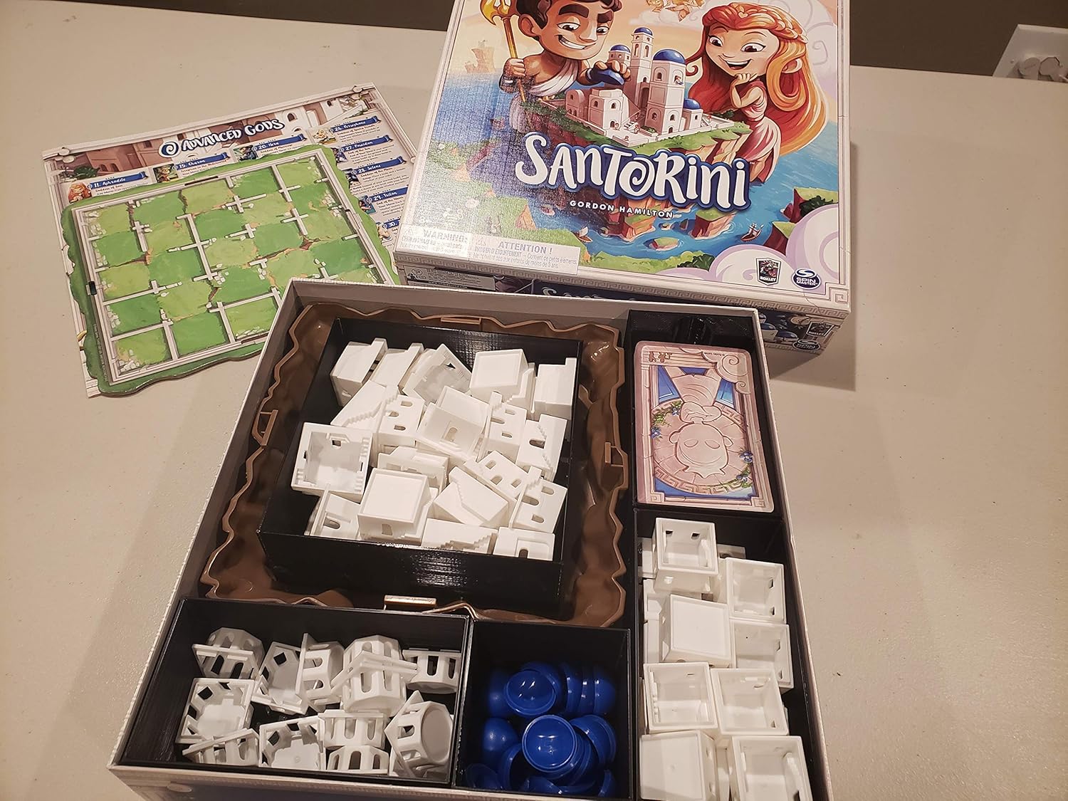 Insert / Board Game Organizer for Santorini +Expansion