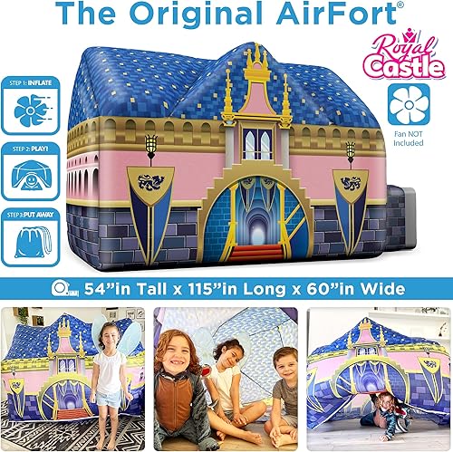 Miniatura 114 de The Original Patentado AirFort – Construye un fuerte en 30 segundos, fuerte inflable para niños, tienda de campaña de juego para 3 a 14 años, una