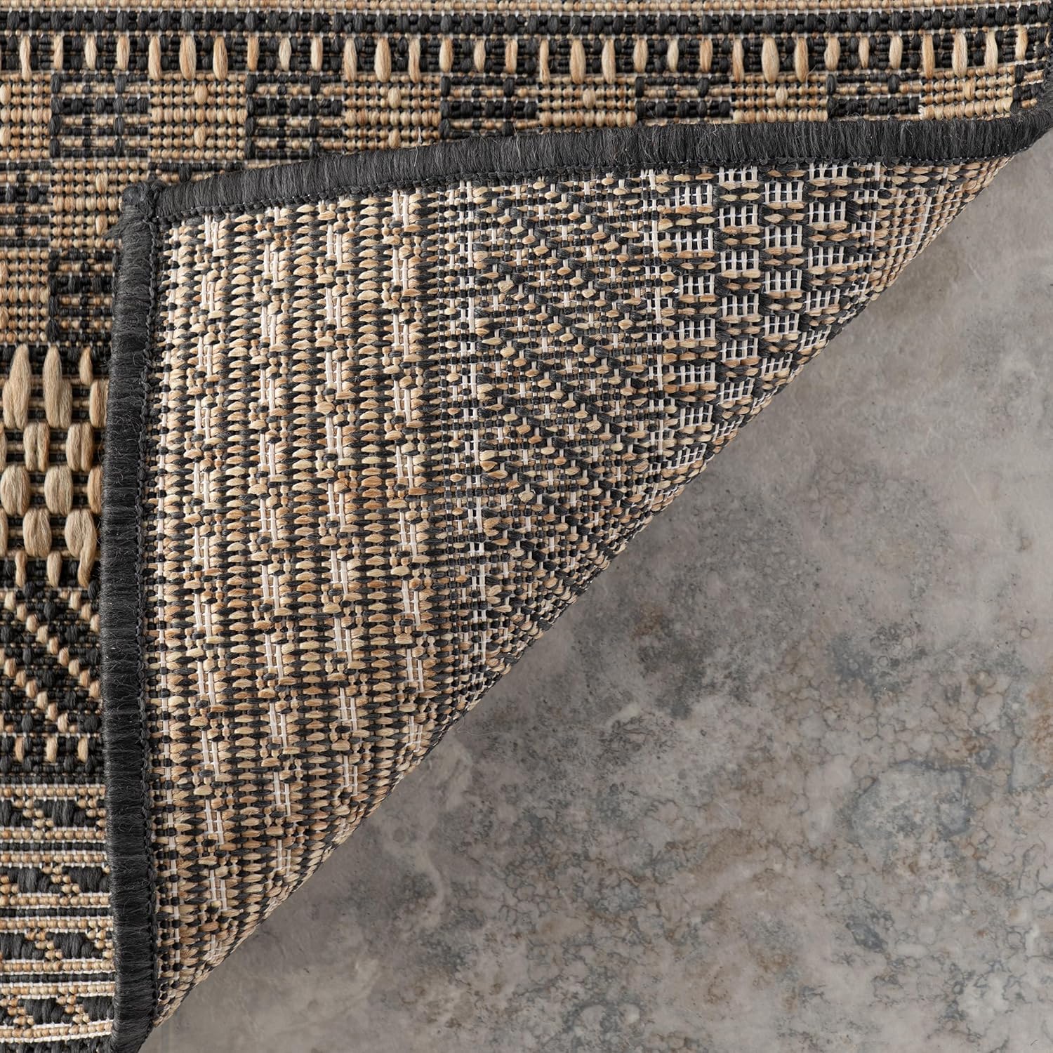 Nuloom Vail Striped 9' x 12' Indoor/Outdoor Area Rug for Living Room Patio Deck Front Porch, Grey