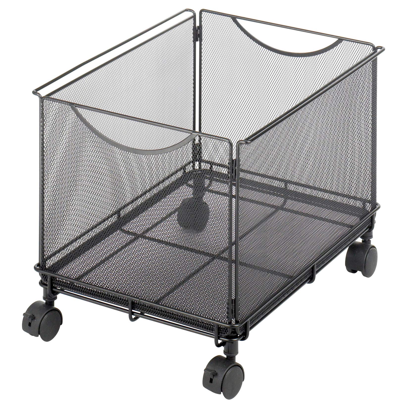 Safco Onyx Desktop Tub File, Fits Letter-Size Files & Folders, Collapsible Desk Organizer, Durable Steel Mesh Construction