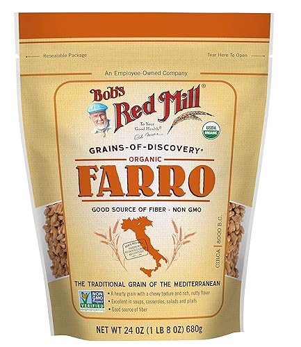 Bob's Red Mill Grano Farro orgánico, 24 onzas (paquete de 4)