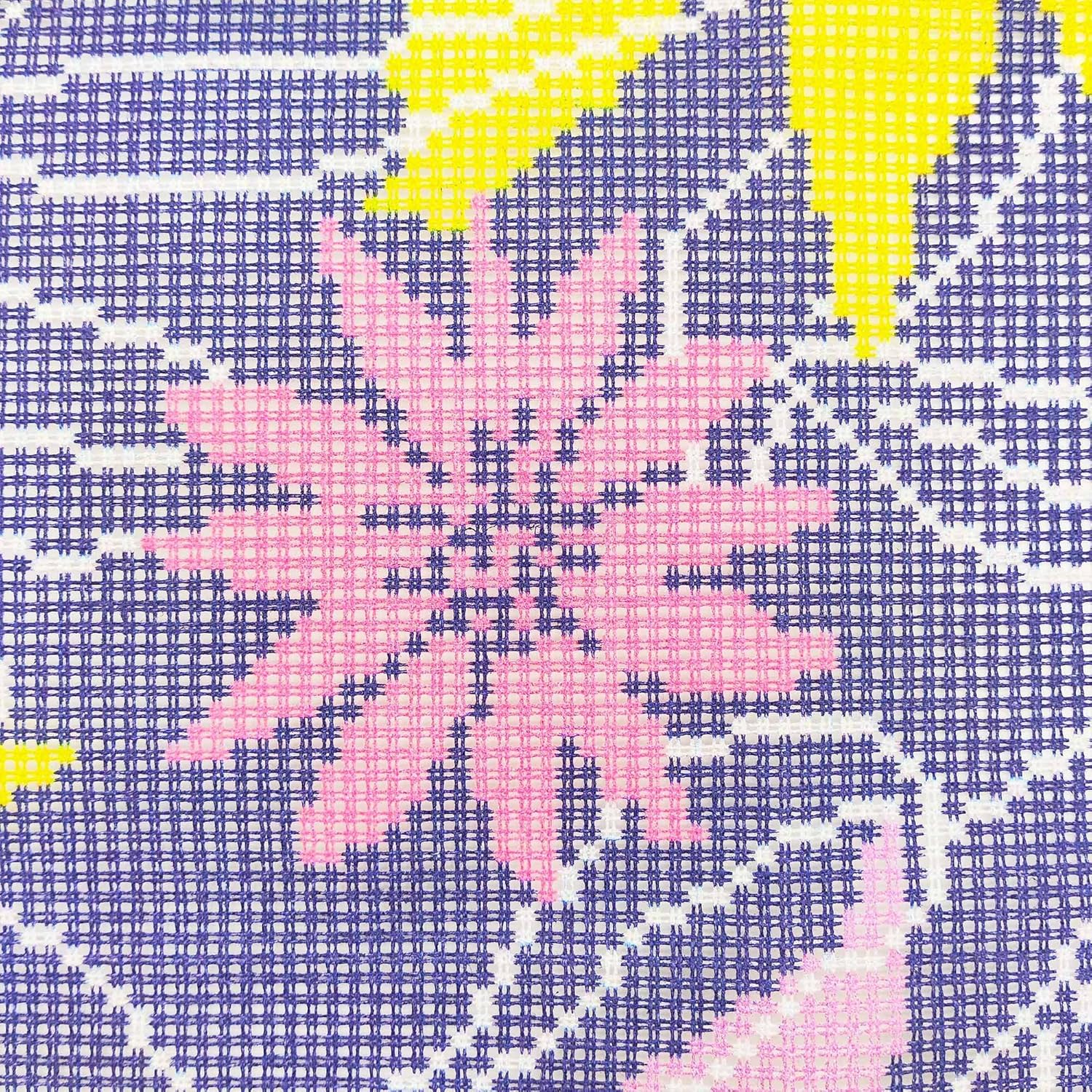 Howie's Needlepoint Needlepoint Kits for Adults, Pillow Front Cross Stitch Kit with Embroidery Pattern on Canvas, Yarn, 2 Needles and Instruction, 16 x 16inch(Leaf Vine)