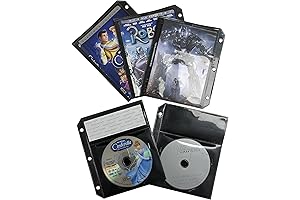 CheckOutStore Half Sheet CD DVD Storage Binder & Filing Sleeve