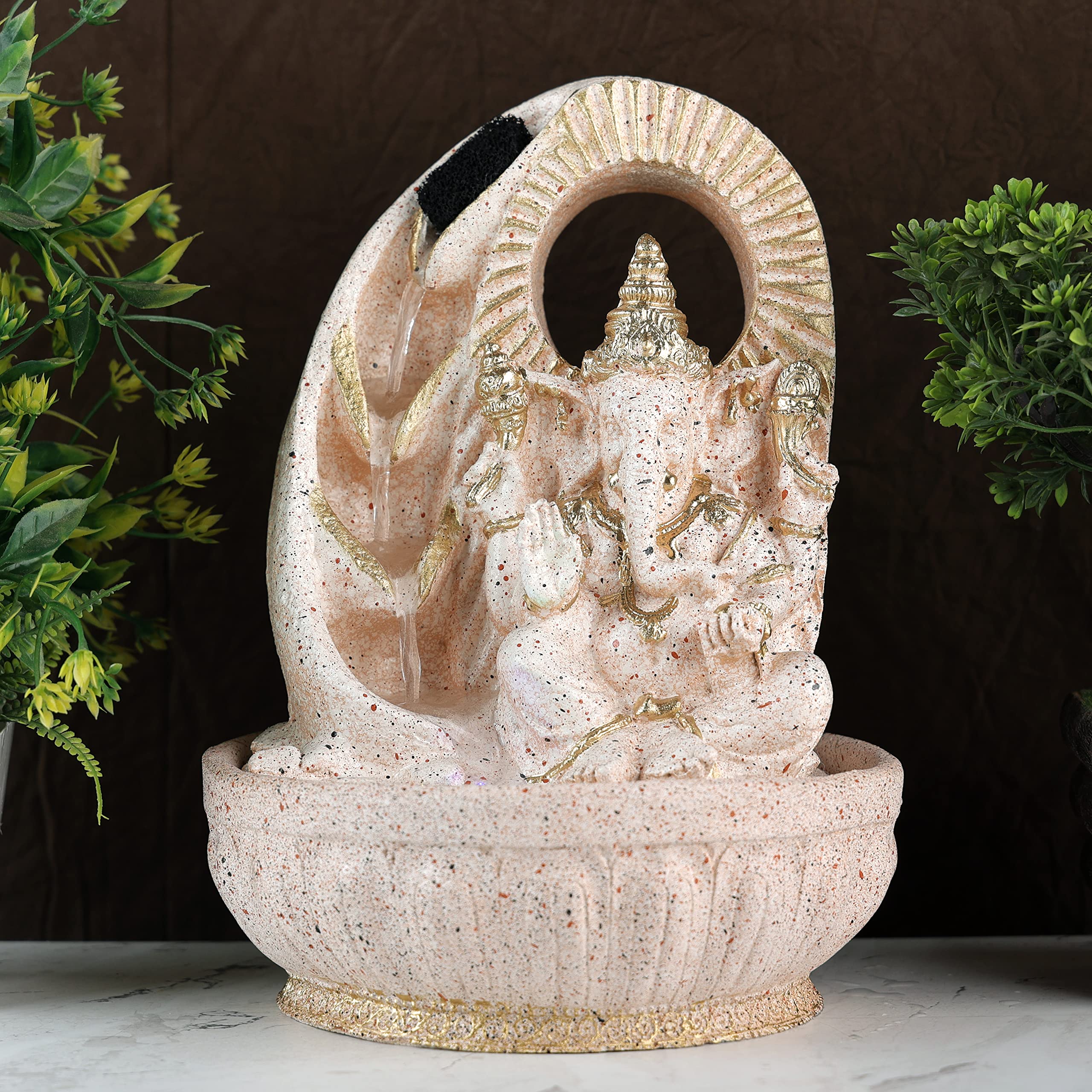 Global Grabbers Polyresin Table Top Indoor Outdoor Water Fall Fountain with LED Lights Home Decor Decoration Gift Gifting Items-STN_WT-SF101 (B0BZHVWGV4) Amazon Price History, Amazon Price Tracker