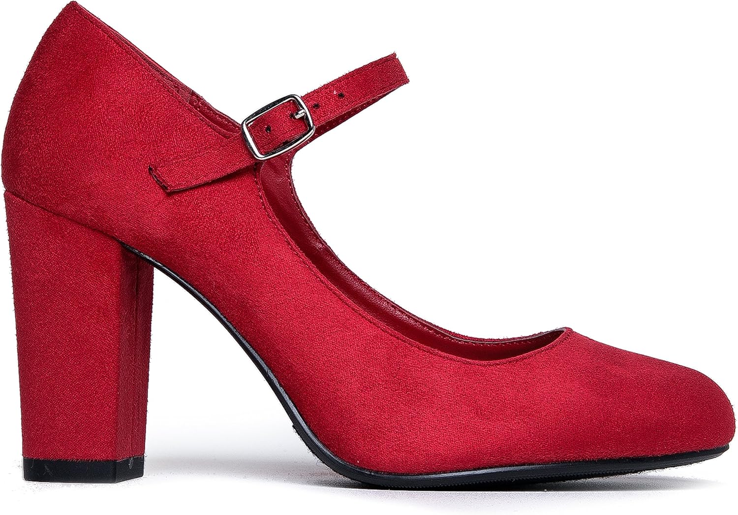 J. Adams Skippy Heels for Women - Round Toe Chunky High Heel Mary Jane Pumps - Image 3