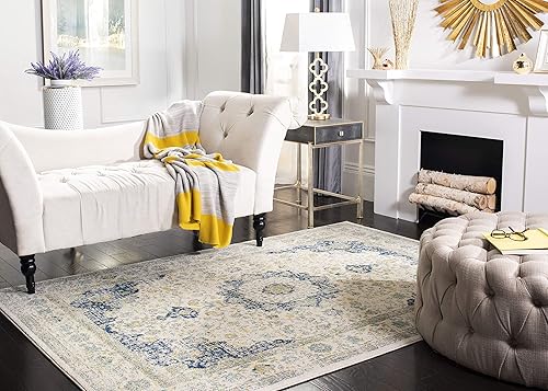 Miniatura 4 de Safavieh Evoke Colección EVK220B - Alfombra oriental vintage gris y dorada