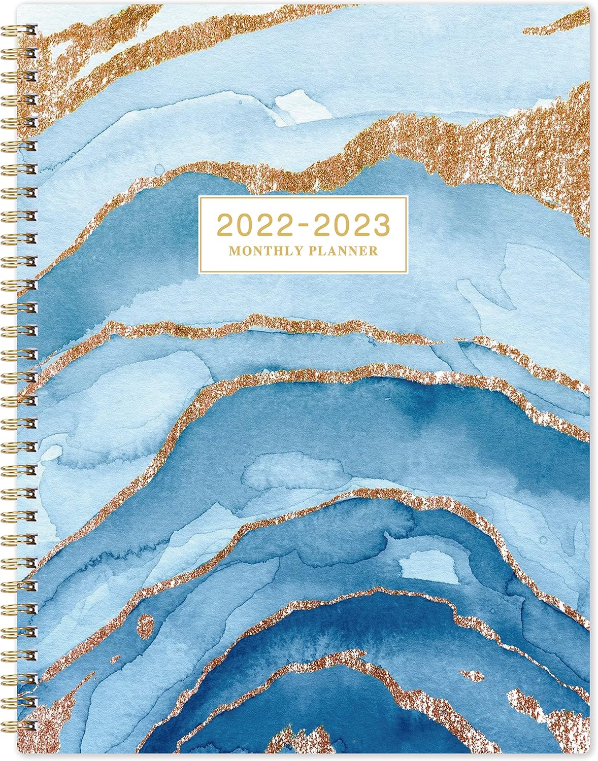 2022 Planner - Monthly Planner/calendar 2022 from January 2022 - December 2023 Covering 24 with Tabs & Pocket & Label, 9" x 11", Contacts and Passwords + Two-Sided Back Pocket + Premium Thick Paper