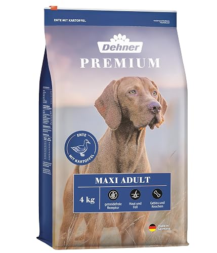 Dehner Premium Perros trockenfutter máximo Adult, Pato y Cordero con Patatas, 4 kg