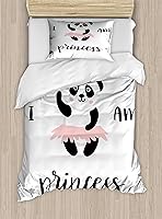 Vista 178 de Ambesonne Juego de funda de edredón color menta, líneas onduladas horizontales a rayas blancas abstractas de tonos suaves, exhibición de arte