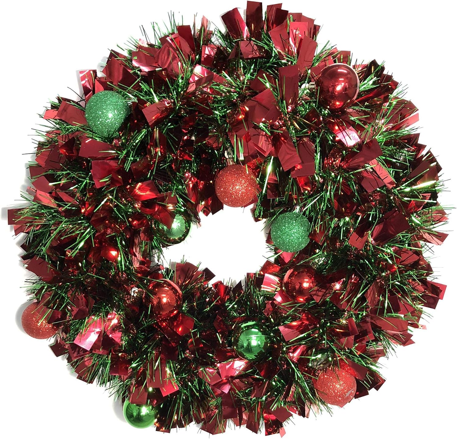Brite Star 20in Maple Leaf Die Cut Tinsel Wreath, Gold